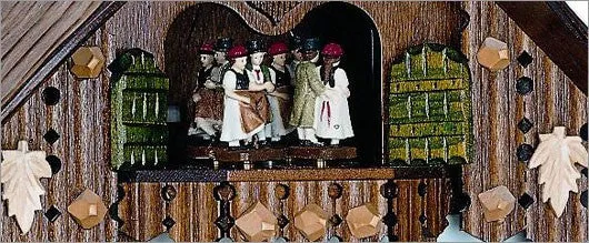 12.5" Musical Beer Drinker Eight Day Black Forest German Cuckoo Clock