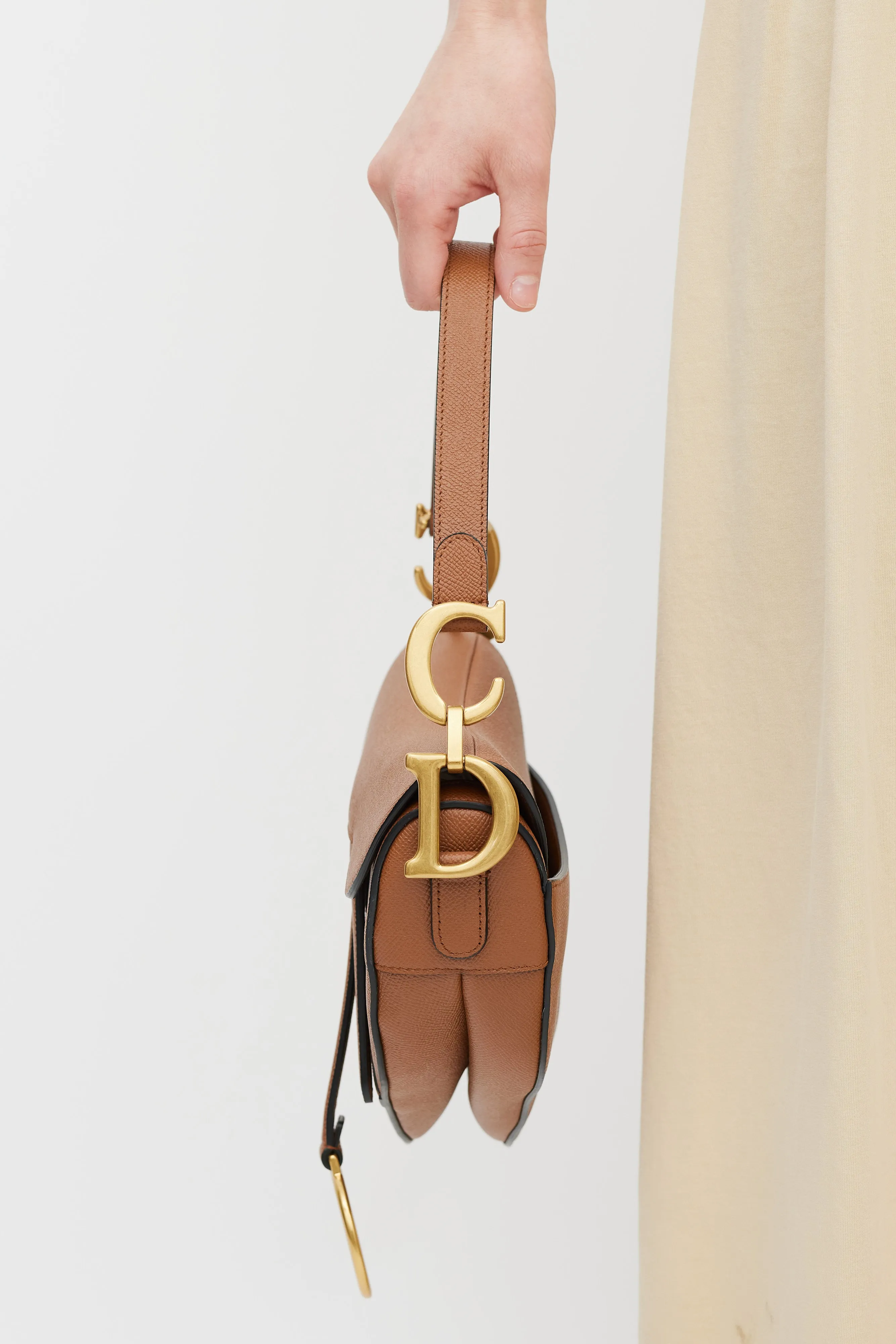 2022 Brown Leather Classic Saddle Bag