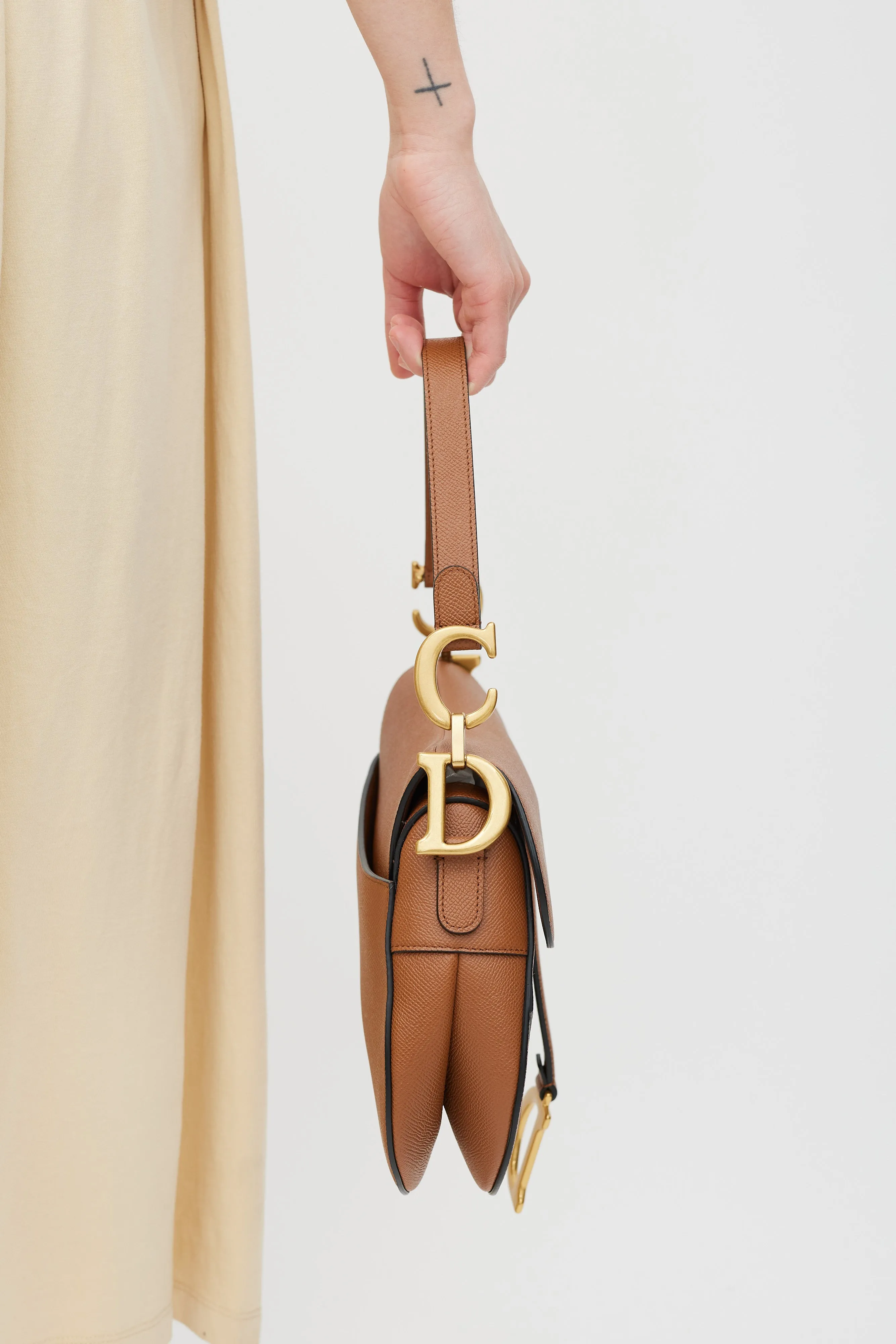 2022 Brown Leather Classic Saddle Bag