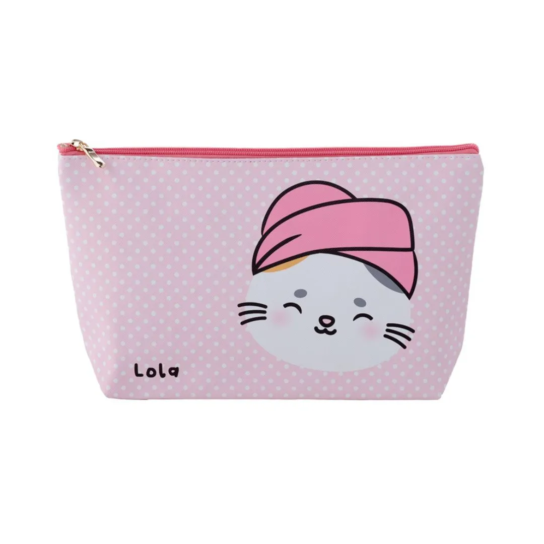 Adoramals Lola the Cat Large Makeup Bag