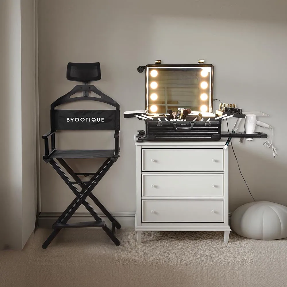 Byootique Makeup Trolley Case with Lighted Mirror & Stand