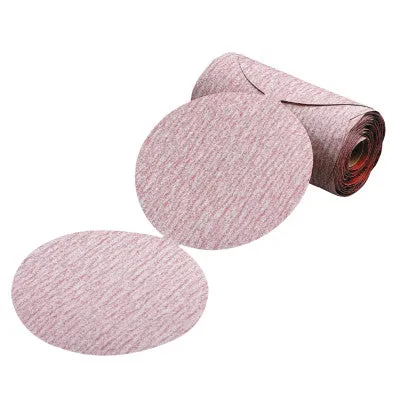 Carborundum Premier Red Aluminum Oxide Dri-Lube Paper Discs, 5 in Dia., P600 Grit, Vacuum, 05539520305