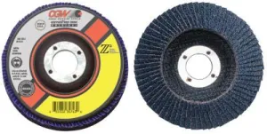 CGW Abrasives Premium Z3 XL T27 Flap Disc, 6", 80 Grit, 5/8 Arbor, 10,200 rpm, 53055