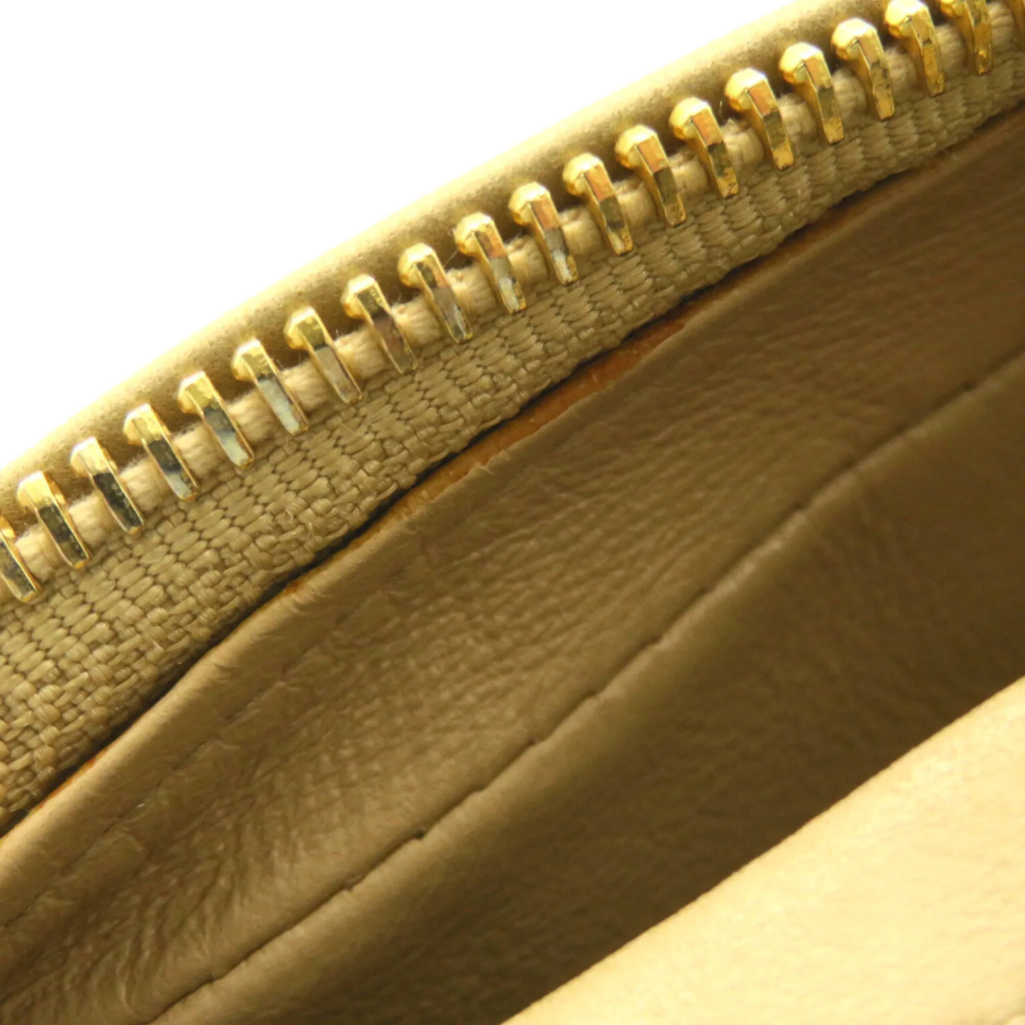 CHANEL ChainShoulder with fringe Beige Lambskin (sheep leather)