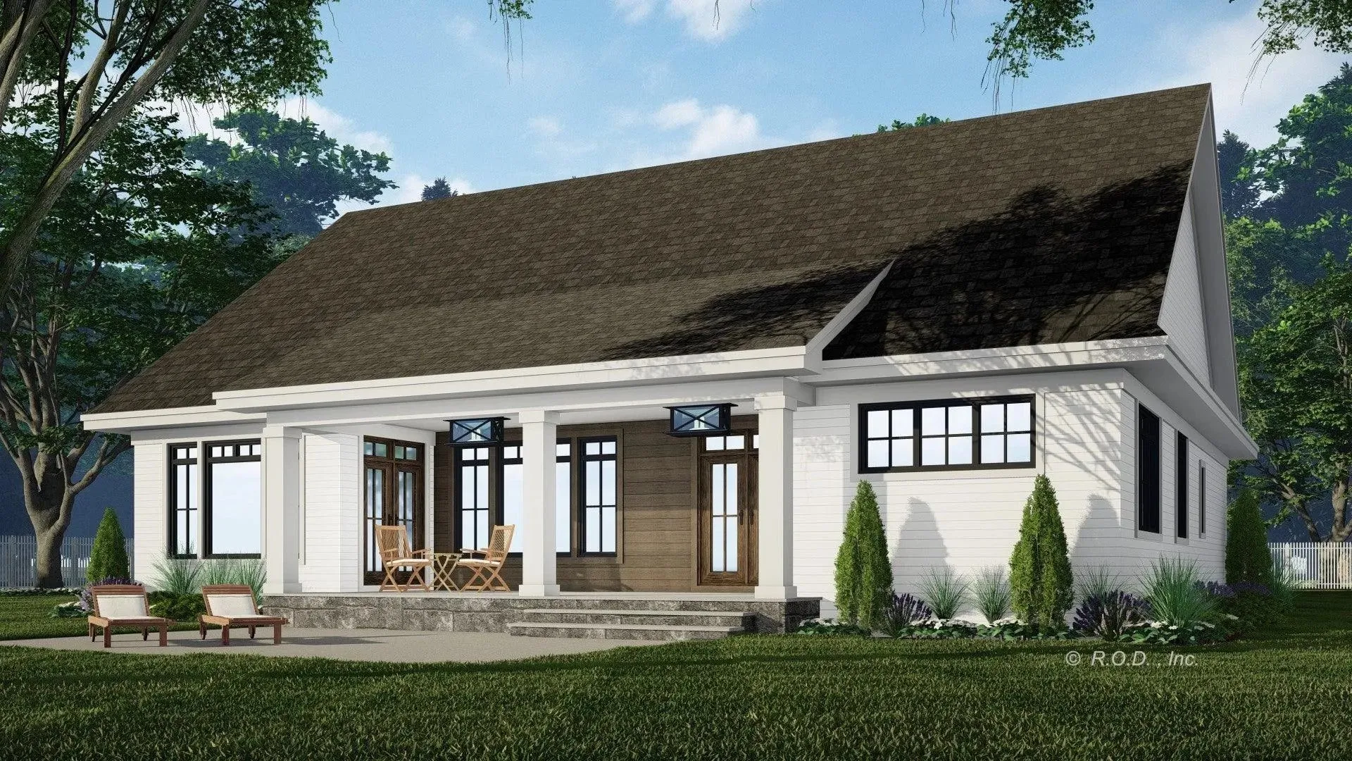 Charming 2,013 sq. ft. home plan with airy design, covered porches, and luxury details