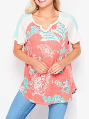 Curvy South Shore Coral Top