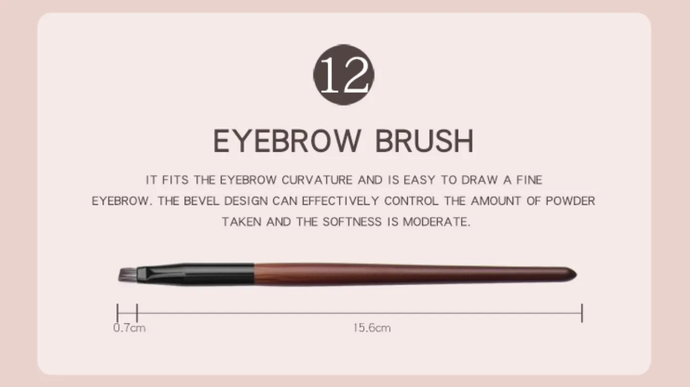 Eye Makeup Brushes Set Wooden Handle Brush Set (7 piece collection with bag)