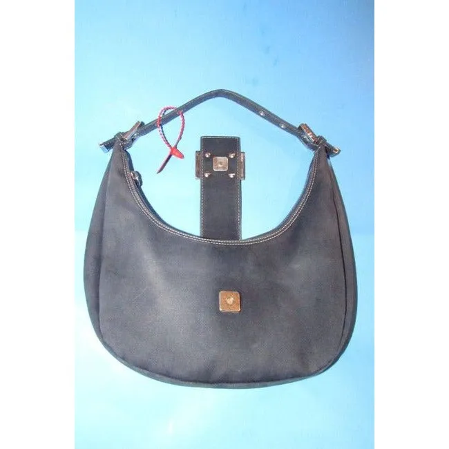 Fendi Limited Edition Baguette Shoulder Heavy Dark Rinse Denim Fabric And Leather Hobo Bag