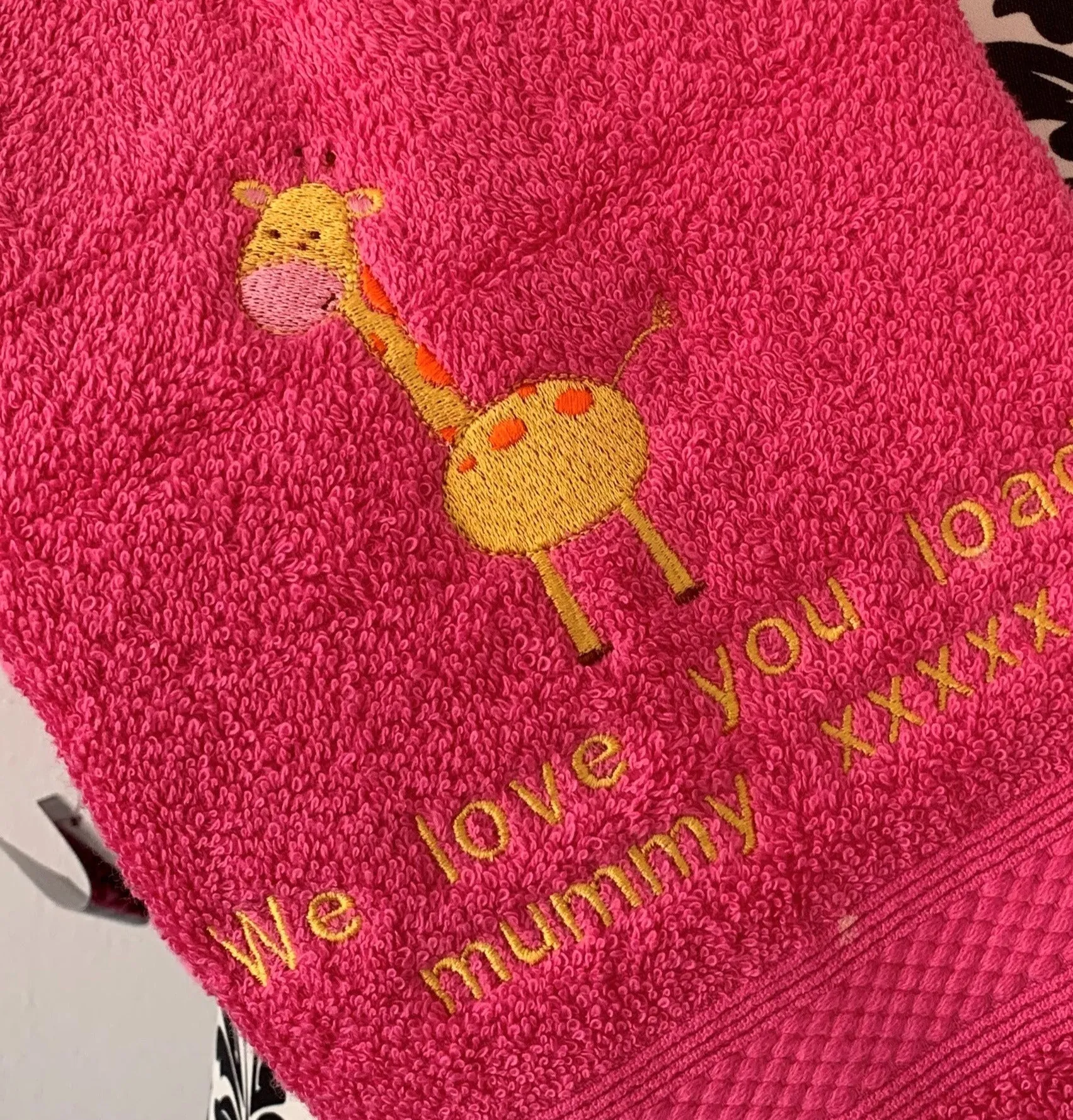 Giraffe Felt Trug - Toy Storage Trug - Personalised
