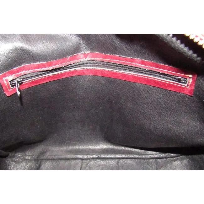 Gucci Vintage Gg Burgundy Small G Logo Canvas And Burgundy Leather