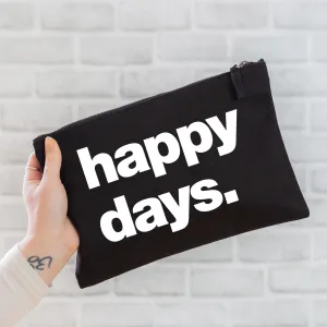 Happy Days Oversized Pouch - Black