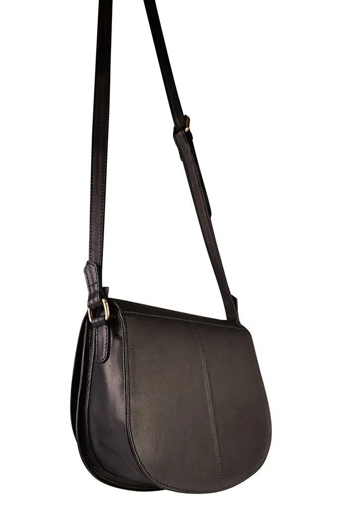 Hazel Hummingbird Embroidered Saddle Bag