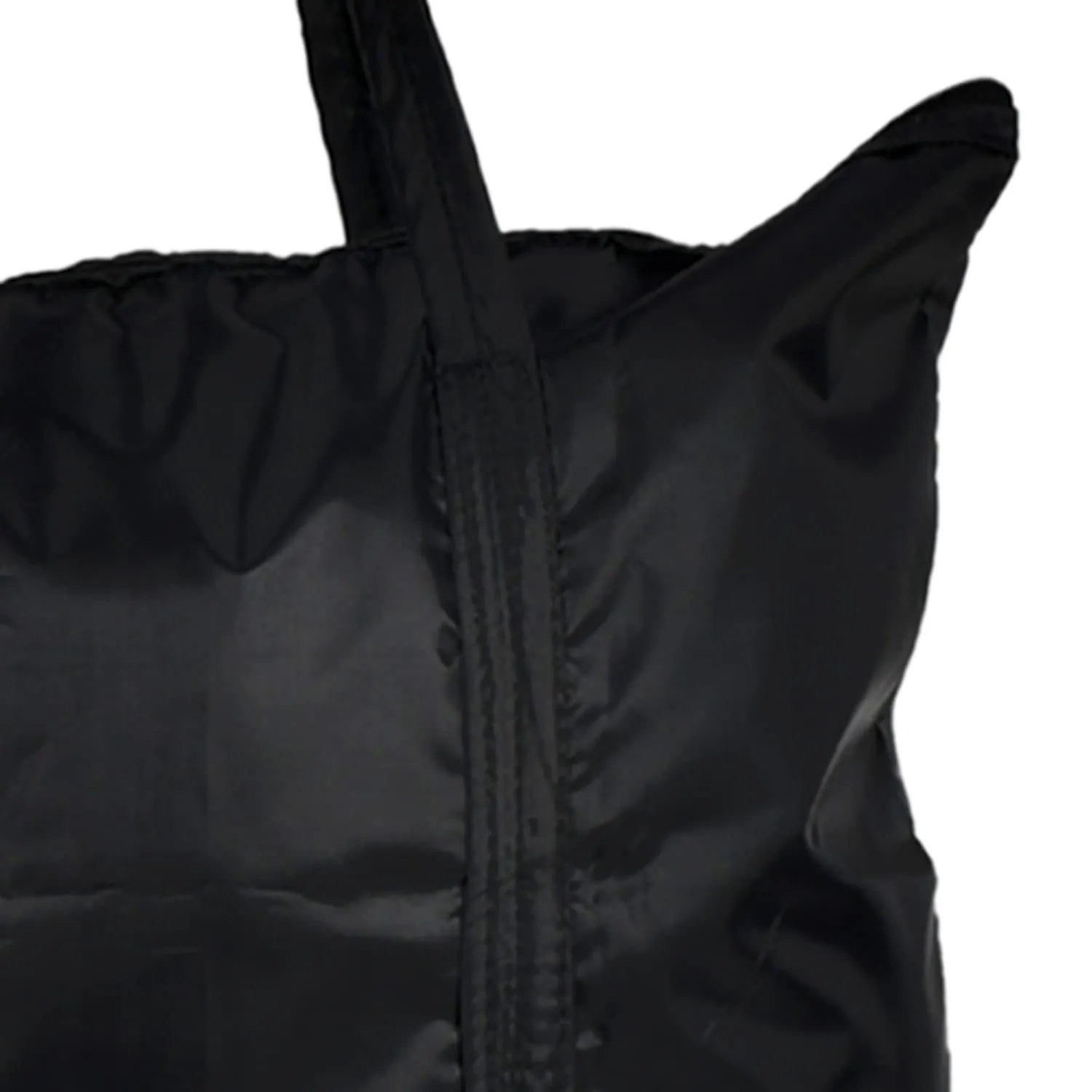Heart Home Multiuses Polyster Storage Bag, Shopping Bag, Tote Bag, Cloth Bag With 1 Small Pocket & Handle - Pack of 2 (Black)-47HH01251