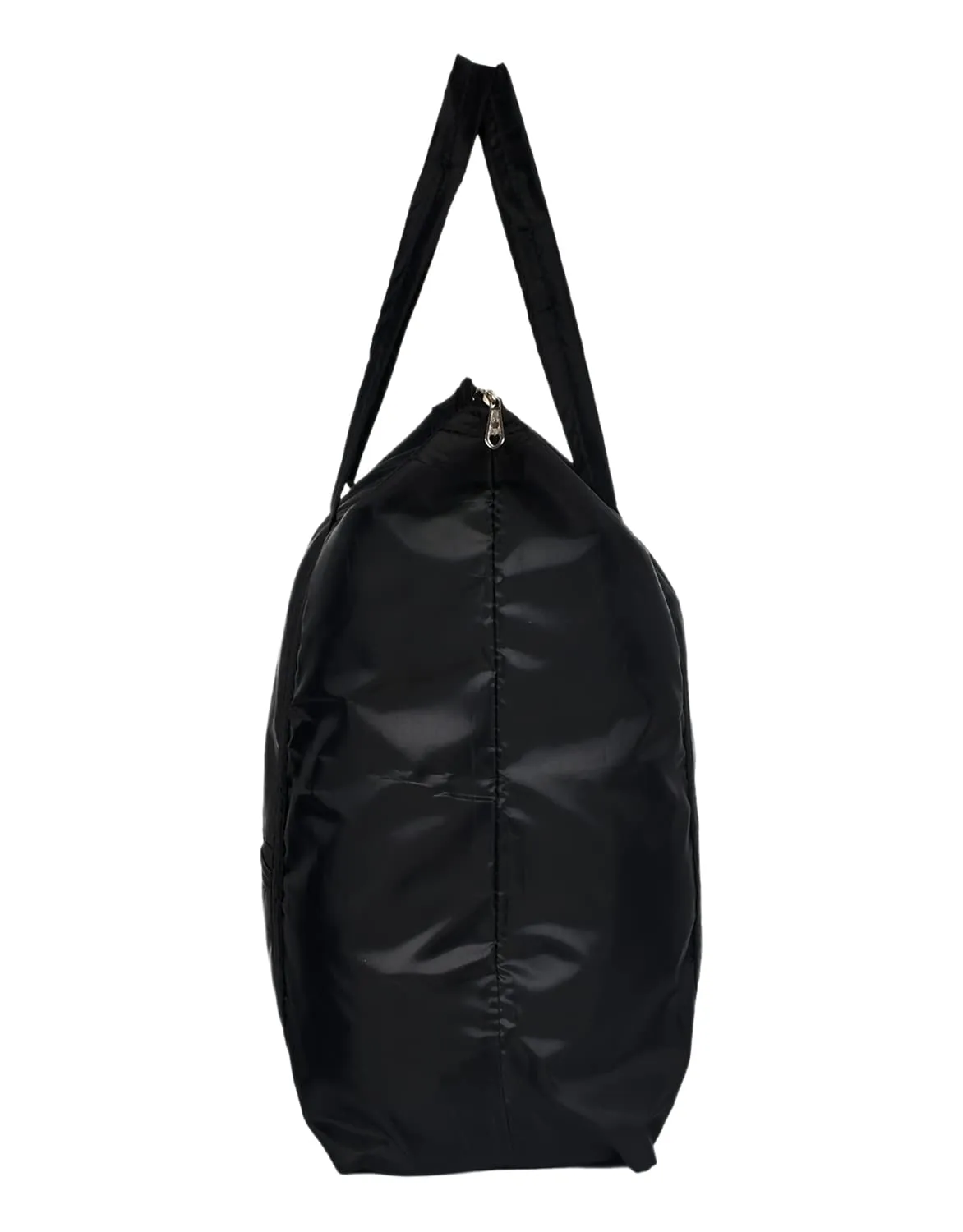 Heart Home Multiuses Polyster Storage Bag, Shopping Bag, Tote Bag, Cloth Bag With 1 Small Pocket & Handle - Pack of 2 (Black)-47HH01251