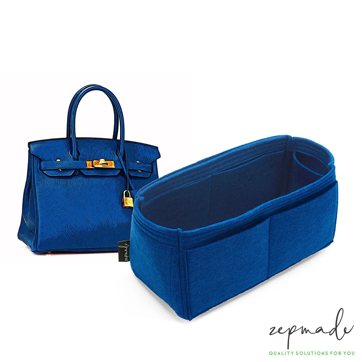 Hermes Birkin Bag Models Organizer Insert, Classic Model Purse Organizer with Exterior Pockets