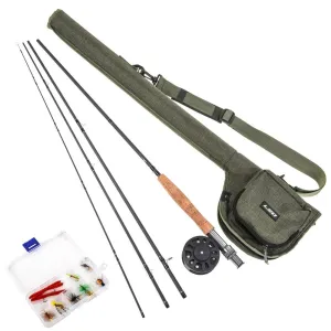 Lixada 9' Fly Fishing Rod and Reel Combo Set with Carry Bag 10 Flies Complete Starter Package Fly Fishing Kit