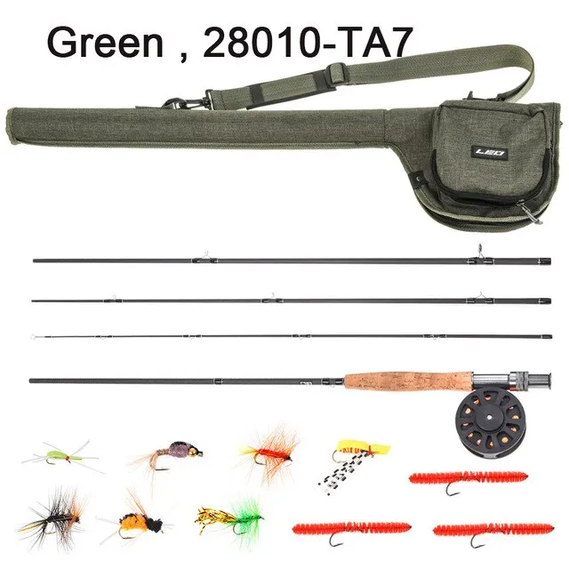 Lixada 9' Fly Fishing Rod and Reel Combo Set with Carry Bag 10 Flies Complete Starter Package Fly Fishing Kit
