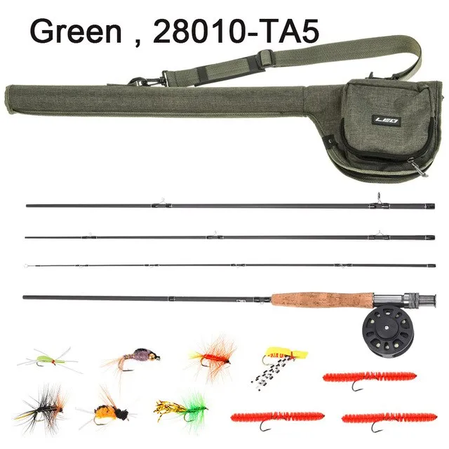 Lixada 9' Fly Fishing Rod and Reel Combo Set with Carry Bag 10 Flies Complete Starter Package Fly Fishing Kit
