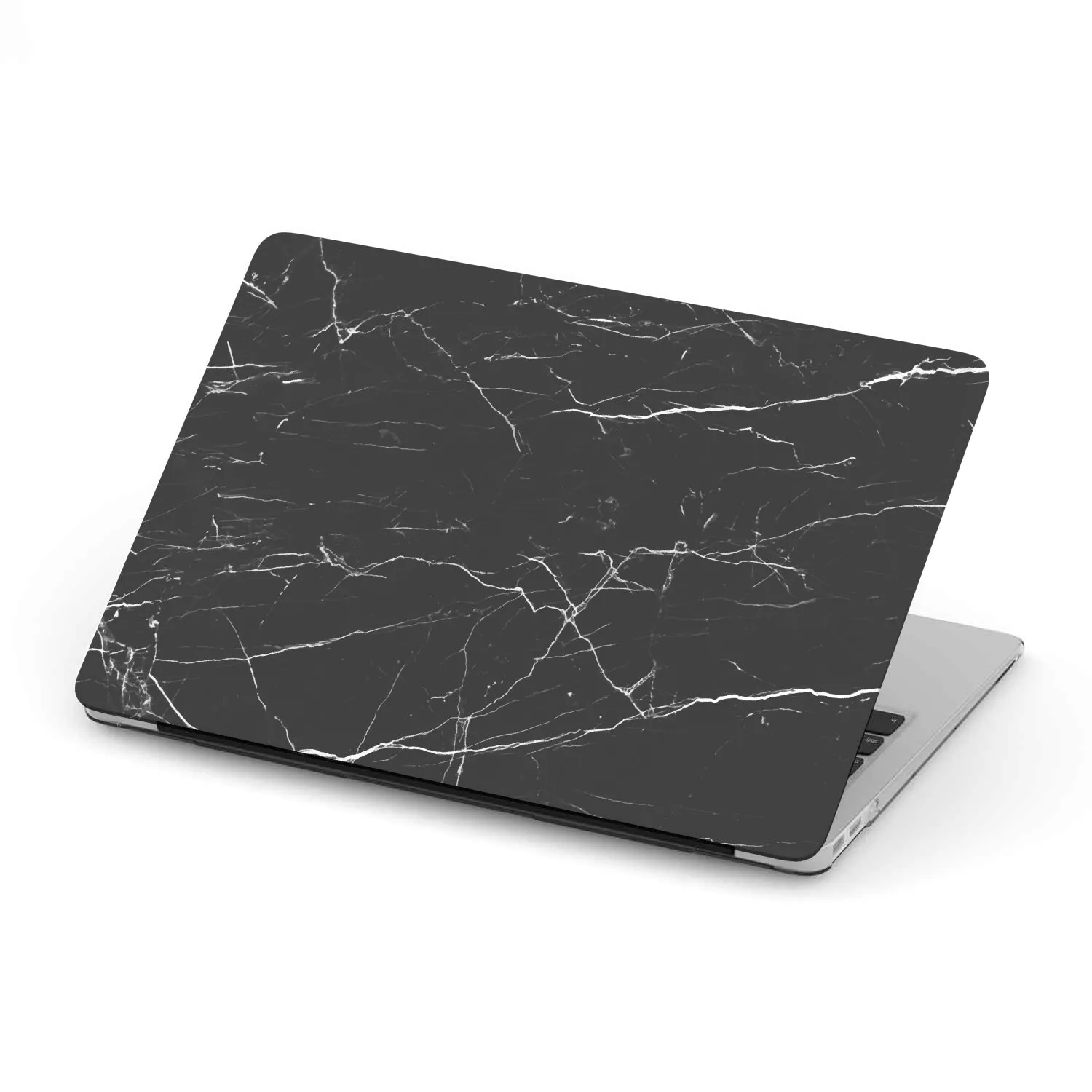 Macbook Hard Shell Case - Black Streaky Marble