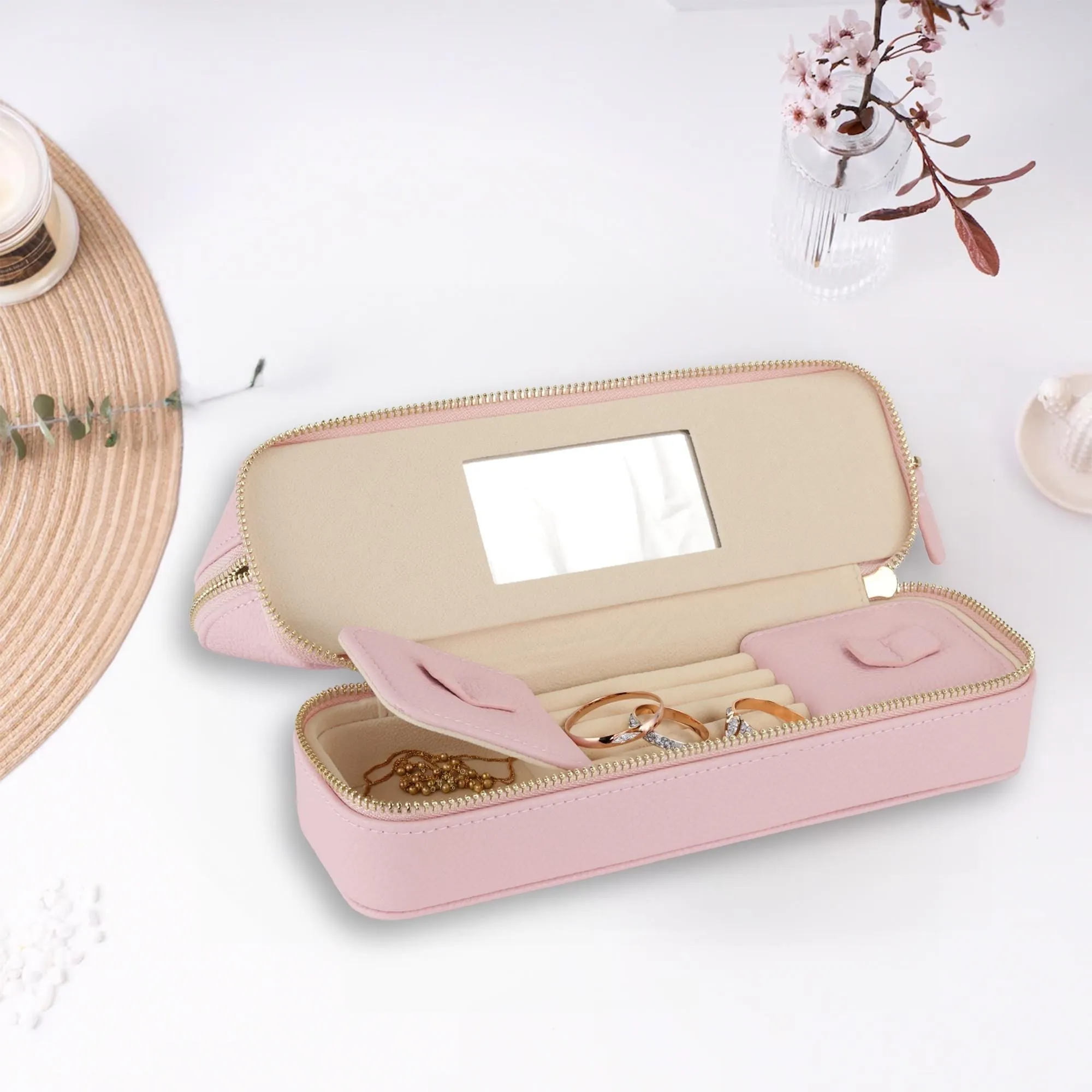 Mrs. Last Name Est Year Faux Leather Makeup Jewelry Bag Personalized Date Wedding Makeup Case Custom Bridal Shower Gift Honeymoon (BMB1002)