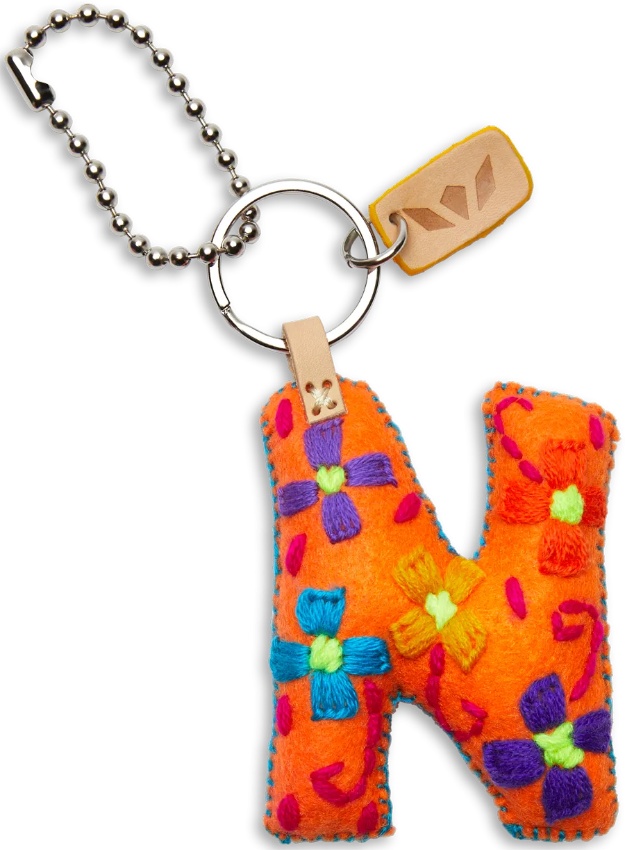 Orange Felt Alphabet Charms