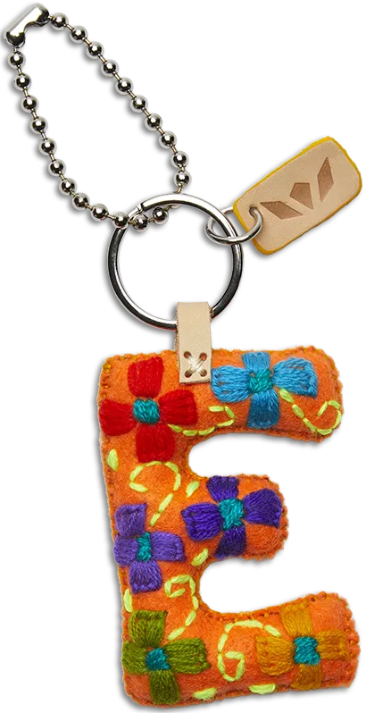 Orange Felt Alphabet Charms