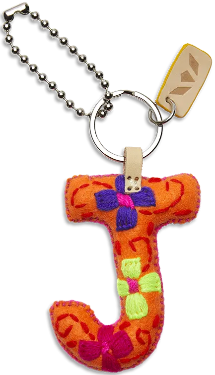 Orange Felt Alphabet Charms