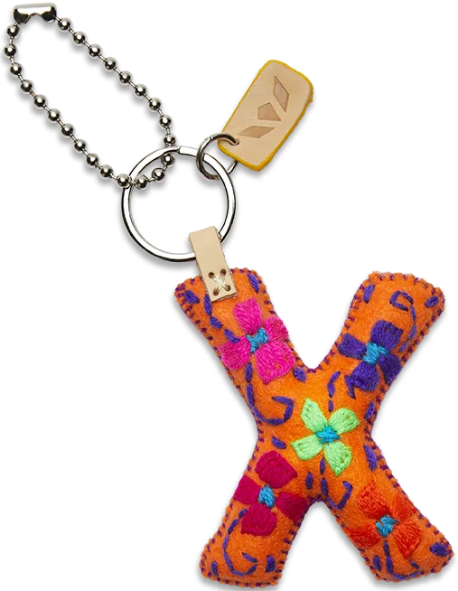 Orange Felt Alphabet Charms