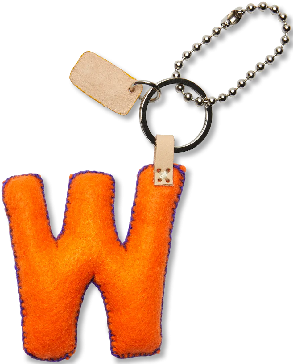 Orange Felt Alphabet Charms