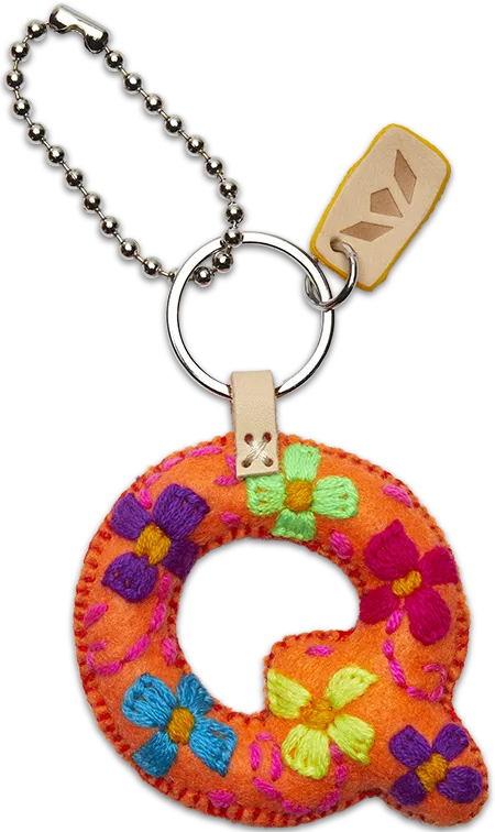 Orange Felt Alphabet Charms