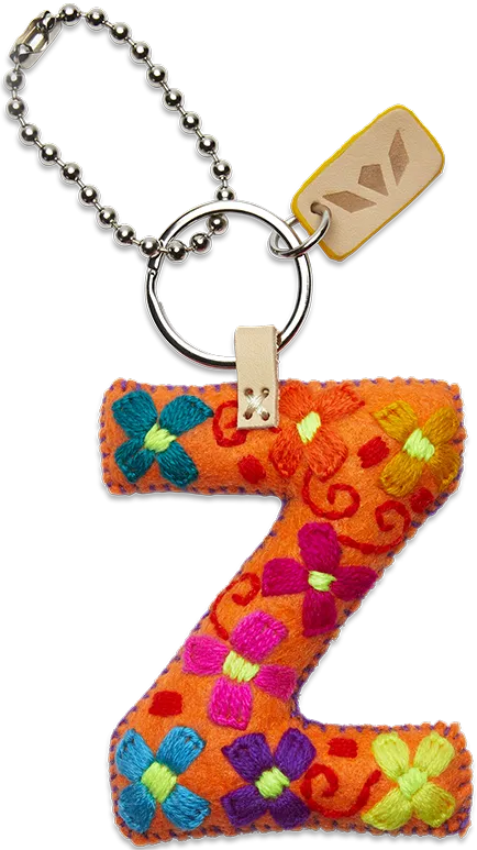 Orange Felt Alphabet Charms