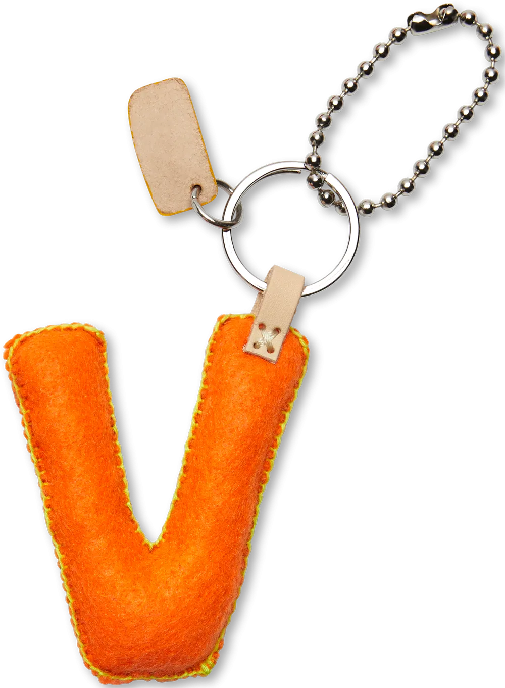 Orange Felt Alphabet Charms