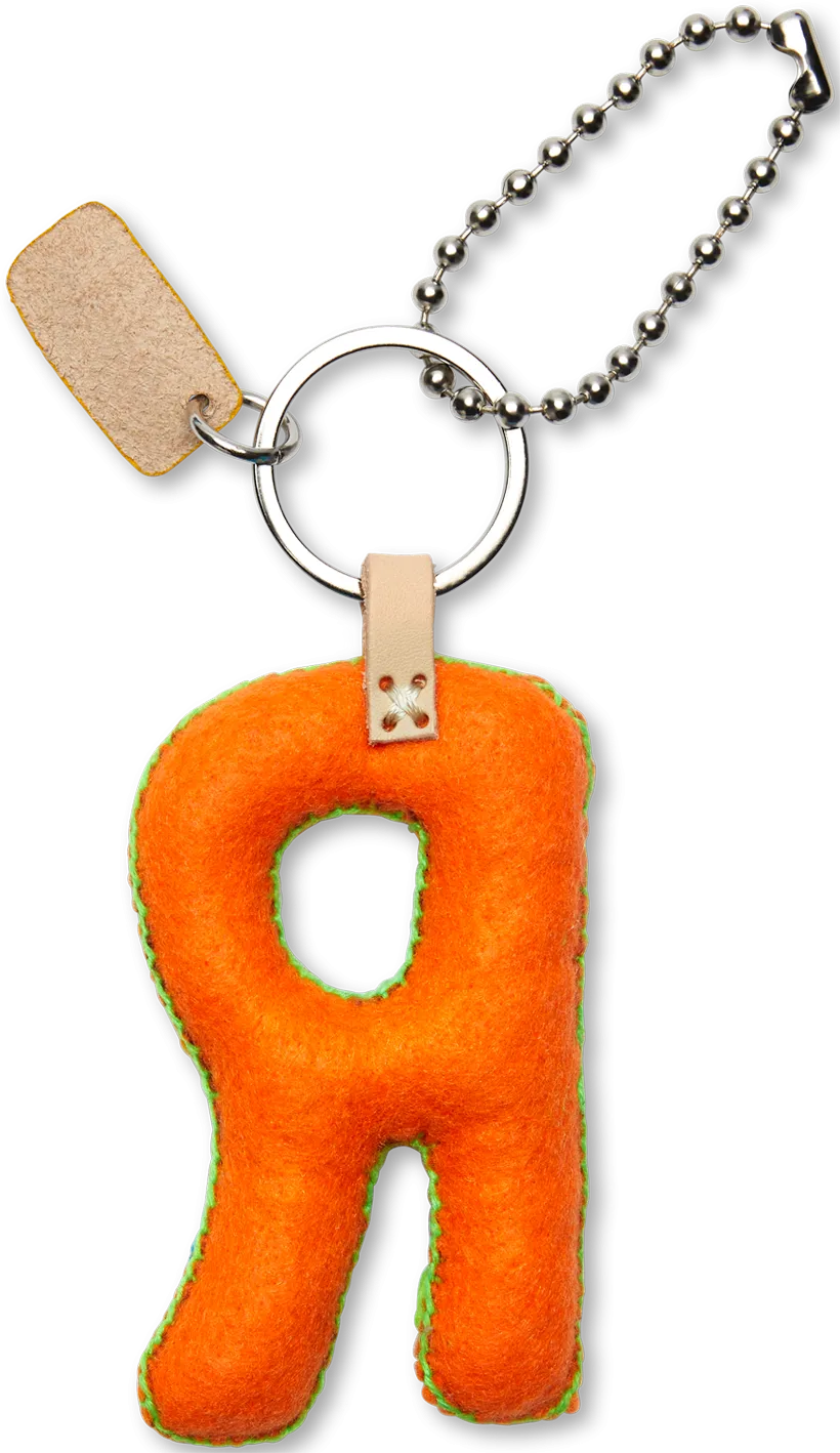 Orange Felt Alphabet Charms
