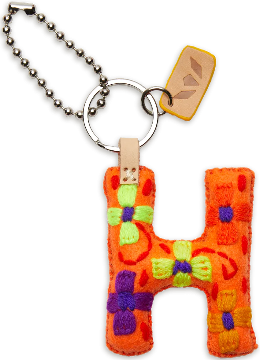 Orange Felt Alphabet Charms