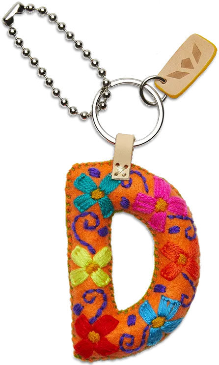 Orange Felt Alphabet Charms