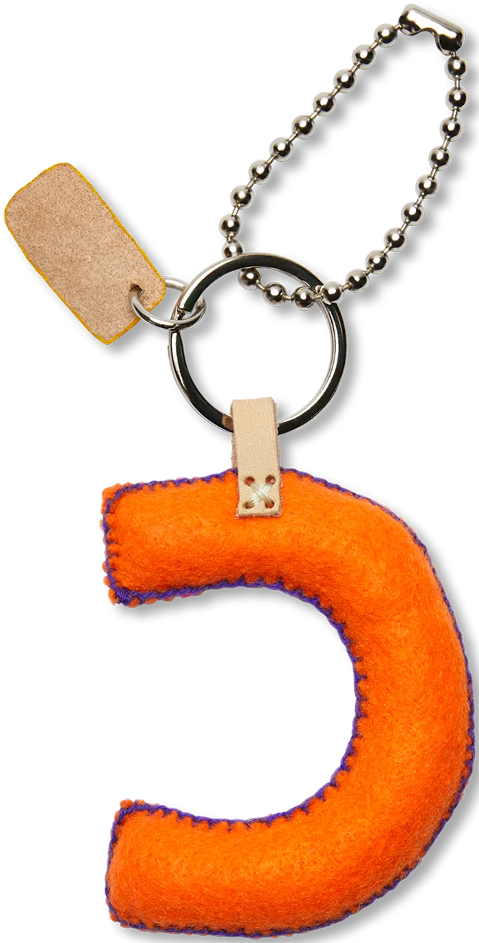 Orange Felt Alphabet Charms
