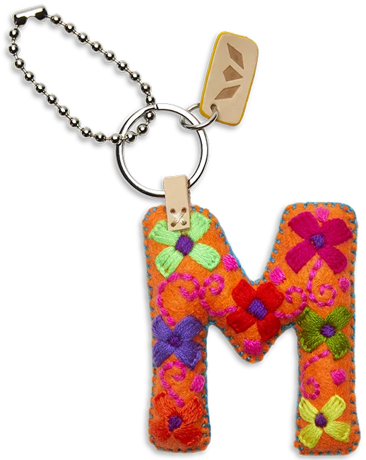 Orange Felt Alphabet Charms