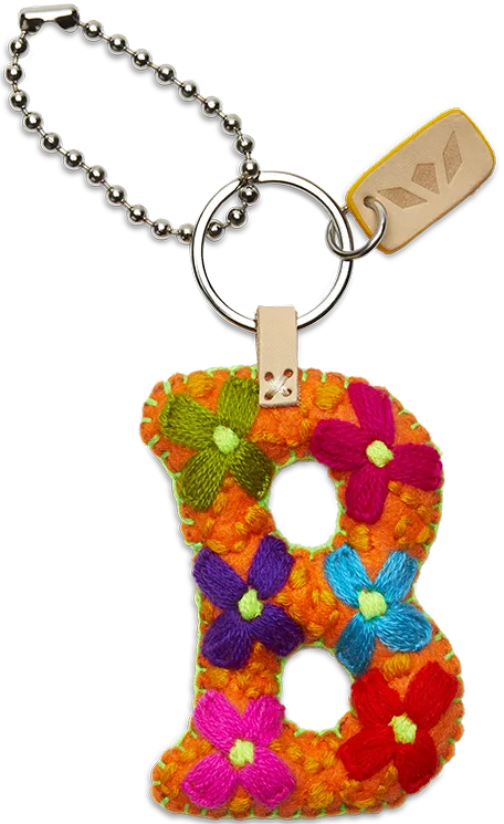 Orange Felt Alphabet Charms
