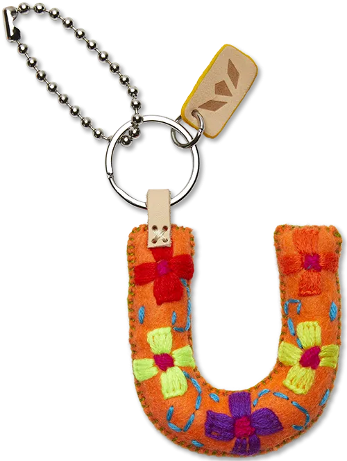 Orange Felt Alphabet Charms