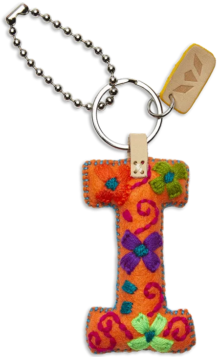 Orange Felt Alphabet Charms