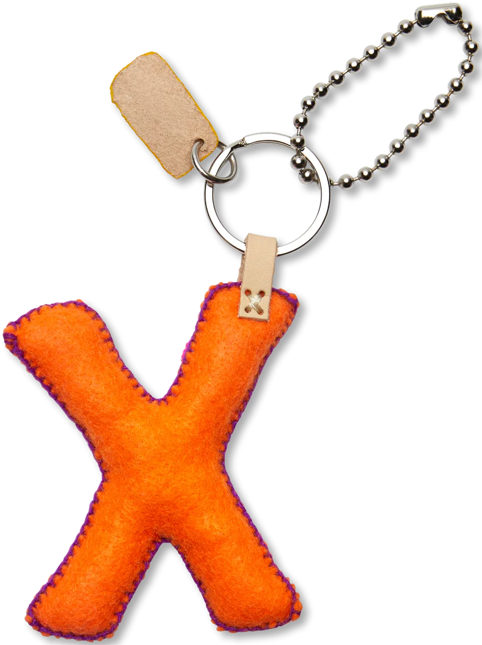 Orange Felt Alphabet Charms