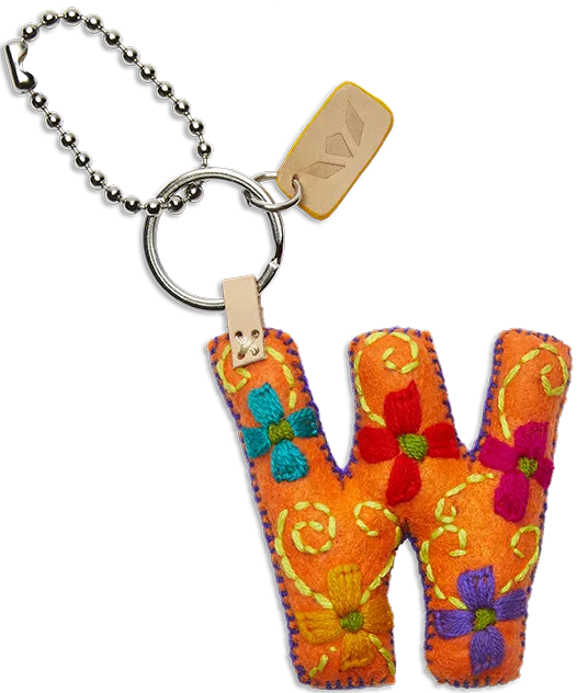 Orange Felt Alphabet Charms