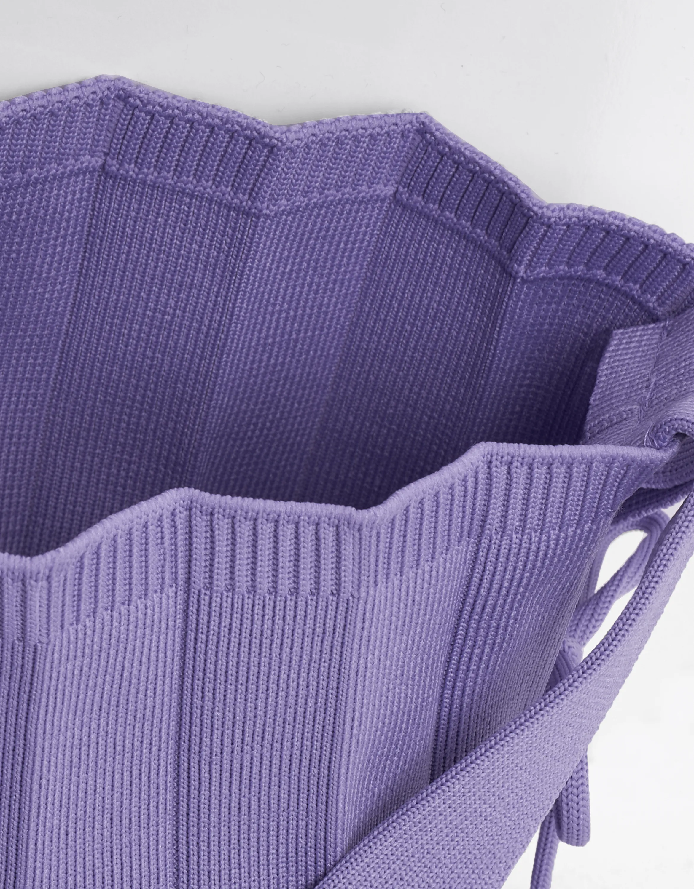 Pleated Knit Foldable Bag