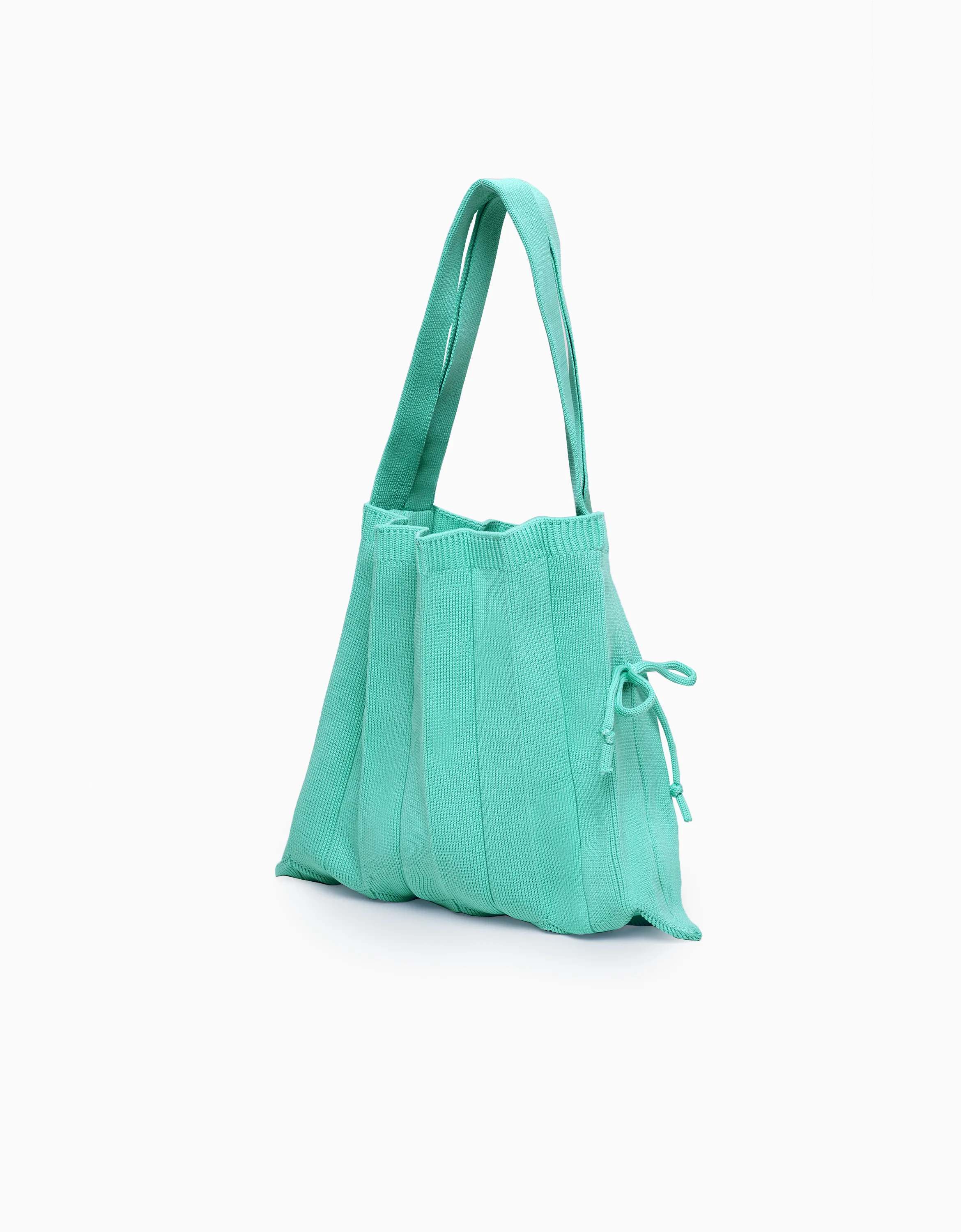 Pleated Knit Foldable Bag