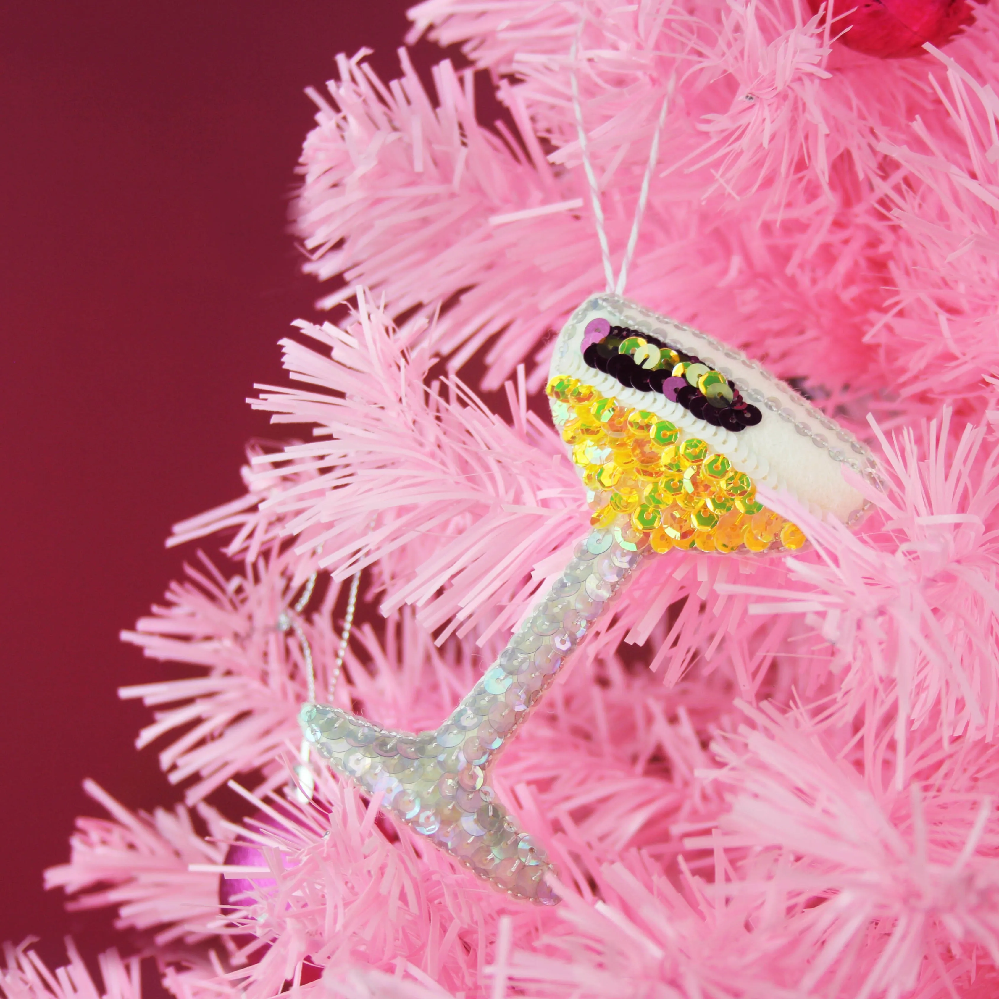 P*rn Star Martini Sequin Hanging Ornament
