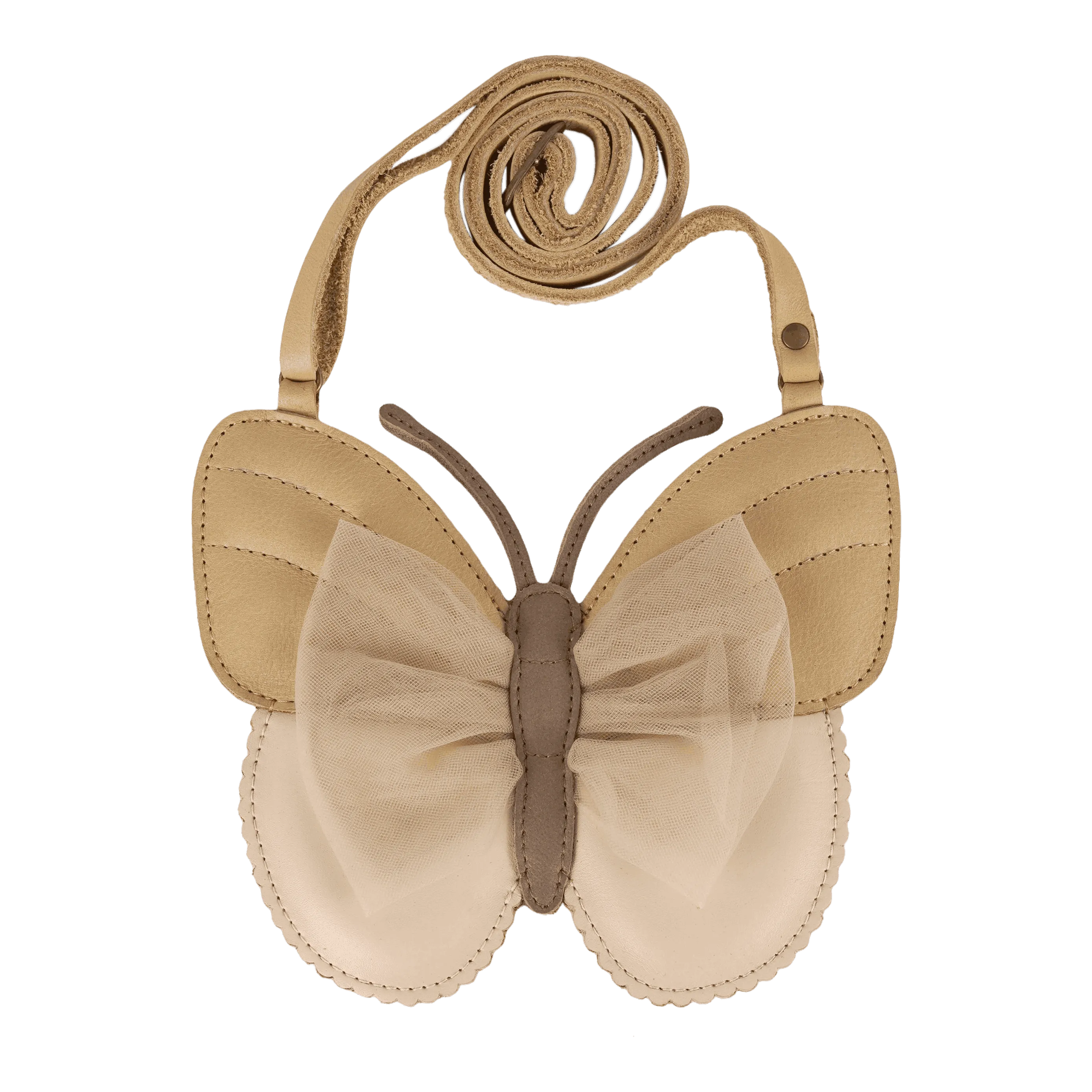 Qalja Purse | Vlinder | Gold Metallic Nubuck