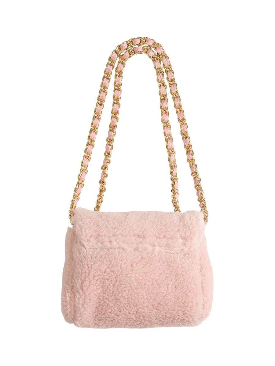 Small Teddy Chain Purse - Pink
