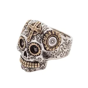 Sterling Silver Sugar Skull Ring