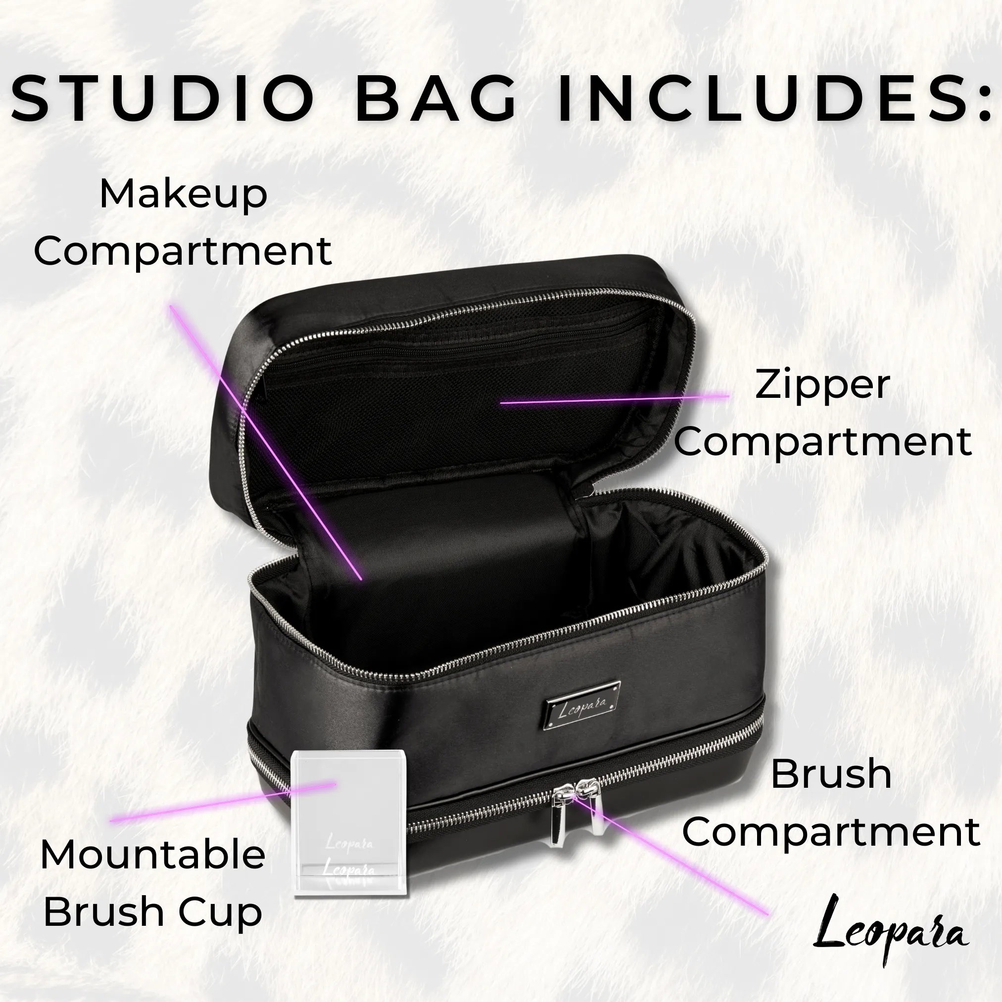 STUDIO Makeup Bag   Brush Cup