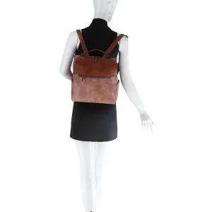 Vintage Colorblock Backpack Purse